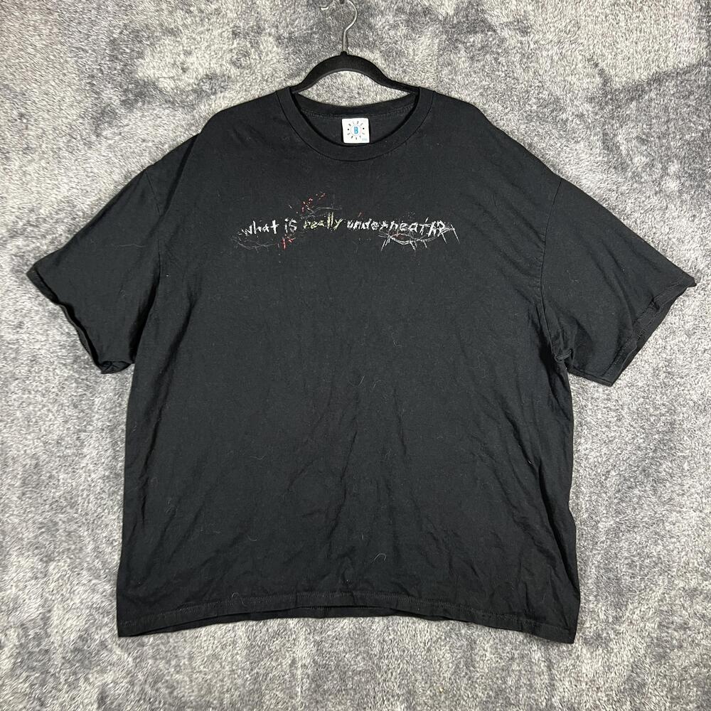 Blue Grappe Shirt Mens 3XL Black Graphic What is Really Underneath - Picture 1 of 7